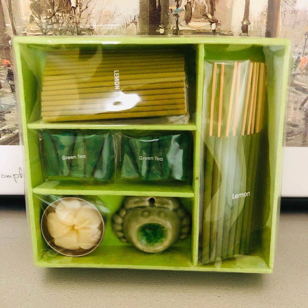 NIB: Incense Gift Set - Green Tea & Lemon‎ - Picture 2 of 11